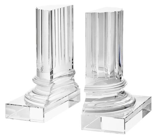 Casa Padrino Kristallglas Buchsttzen 2er Set 17 x 8,5 x H. 21 cm - Designer Hotel Deko