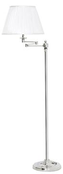 Casa Padrino Stehleuchte silber mit wei�em Lampenschirm - Luxus Hotel M�bel