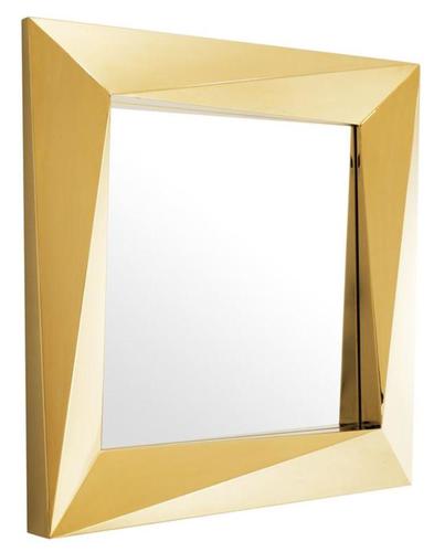 Casa Padrino Luxus Spiegel / Wandspiegel Gold 100 x H. 100 cm - Luxus Qualit�t