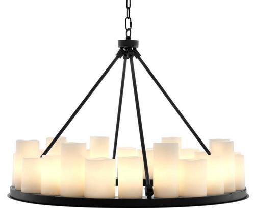 Casa Padrino Luxus Kronleuchter Schwarz 90 x H. 65 cm - Hotel Restaurant M�bel