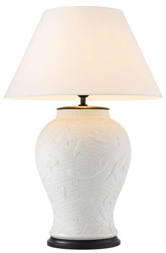 Casa Padrino Luxus Porzellan Tischleuchte Wei� - Limited Edition