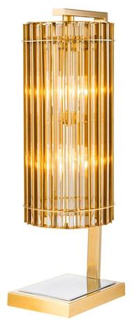 Casa Padrino Luxus Tischleuchte Gold 23 x 16,5 x H. 66 cm - Limited Edition
