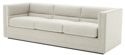 Casa Padrino Luxus 3er Sofa Hellgrau 231 x 86 x H. 73,5 cm - Luxus Wohnzimmer Sofa