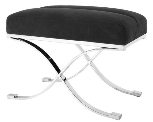 Casa Padrino Luxus Hocker Anthrazitgrau 69 x 42 x H. 51 cm - Designermbel