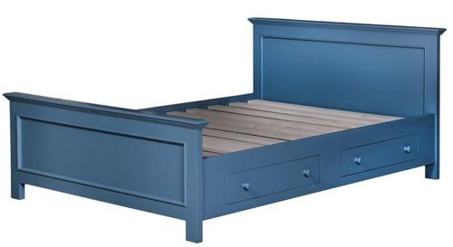 Casa Padrino Landhausstil Bett Blau 160 x 200 cm - Schlafzimmerm�bel im Landhausstil