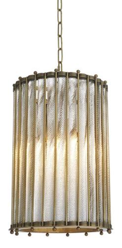 Casa Padrino Laterne / H�ngeleuchte in antik messing 35 x H. 53 cm - Luxus Hotel M�bel