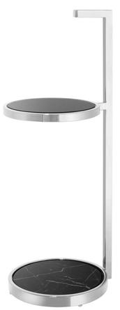 Casa Padrino Luxus Edelstahl Beistelltisch Silber / Schwarz - Hotel M�bel