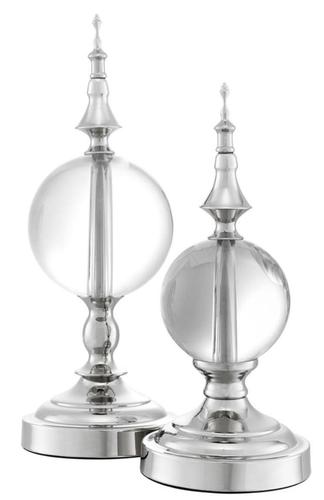 Casa Padrino Designer Kristallglas Deko Set - Luxus Wohnzimmer Hotel Dekoration