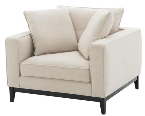 Casa Padrino Luxus Wohnzimmer Sessel Naturfarbig 116 x 106 x H. 94 cm - Luxus M�bel