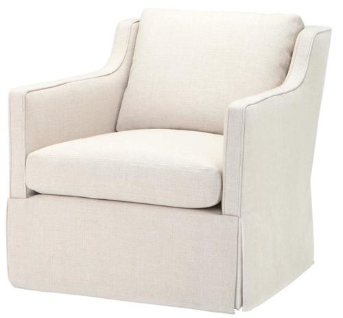 Casa Padrino Wohnzimmer Sessel Naturfarbig 81 x 95 x H. 82,5 cm - Luxus Drehsessel