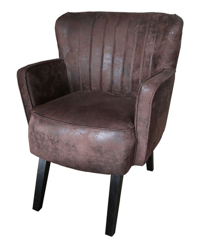 Luxus Damen Salon Stuhl Braun Lederoptik / Schwarz aus der Luxus Kollektion von Casa Padrino - Hotel Cafe Restaurant M�bel Einrichtung