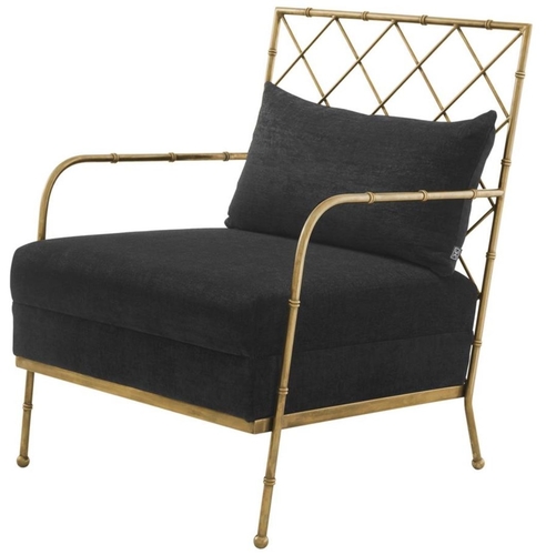 Casa Padrino Luxus Sessel Antik Messing 64,5 x 71,5 x H. 83 cm - Limited Edition