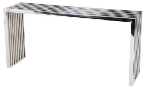 Casa Padrino Luxus Edelstahl Konsolentisch 150 x 38 x H. 73 cm - Designerm�bel