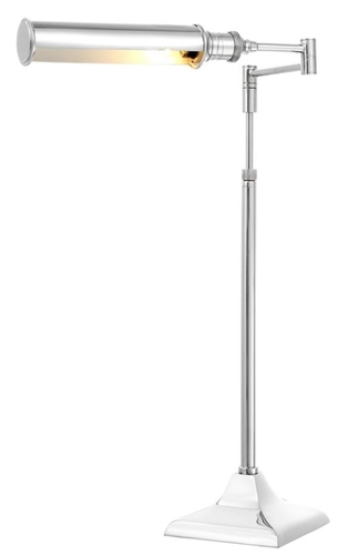 Casa Padrino Luxus Tischleuchte / Schreibtischleuchte Silber - B�rom�bel