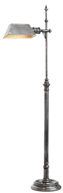 Casa Padrino Luxus Stehleuchte Antik Silber 21,5 x 20,5 x H. 130 cm - Antikstil M�bel
