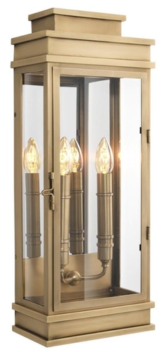 Casa Padrino Wandleuchte Antik Messing 23 x 13 x H. 58 cm - Luxus Wohnzimmerm�bel