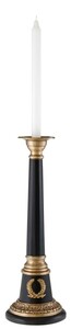 Casa Padrino Kerzenst�nder Schwarz / Vintage Messing 14 x H. 41,5 cm - Luxus Kollektion