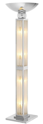 Casa Padrino Luxus Stehleuchte Silber 40 x 40 x H. 192,5 cm - Wohnzimmerm�bel