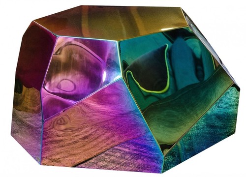 Casa Padrino Designer Wohnzimmertisch / Beistelltisch Titan 89 x 90 x H. 45 cm - Designer Kollektion