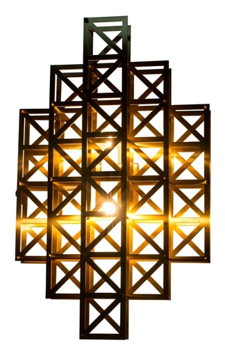 Casa Padrino Designer Wandleuchte Messing 36 x 18 x H. 57 cm - Hotel M�bel