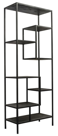 Casa Padrino Designer Regalschrank Schwarz 80 x 40 x H. 210 cm - Luxus Qualit�t