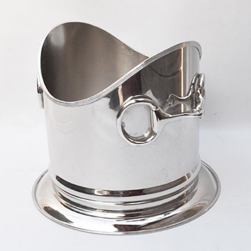 Casa Padrino Luxus Weink�hler Silber 24 x H. 21 cm - Hotel Restaurant Kollektion Horsebit