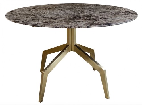 Casa Padrino Luxus Esstisch Gold / Schwarz 120 x H. 76 cm - Esszimmerm�bel