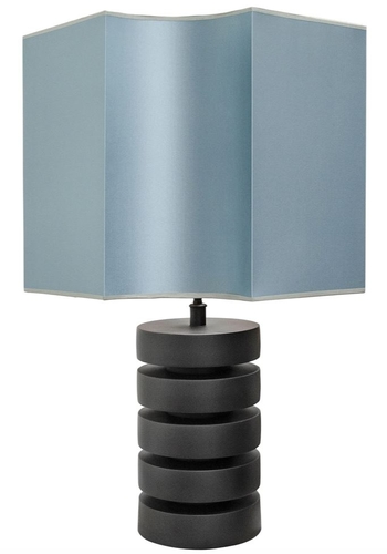 Casa Padrino Luxus Tischlampe Mattschwarz / T�rkis 55 x H. 78 cm - Luxus Qualit�t