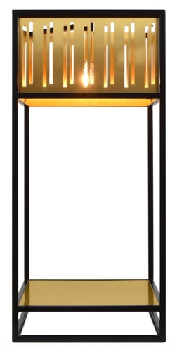 Casa Padrino Luxus Tischleuchte mit schwarz pulverbeschichteten Rahmen - Hotel Kollektion