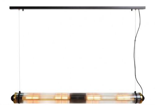 Casa Padrino Luxus H�ngeleuchte Schwarz / Messing - Luxus Qualit�t