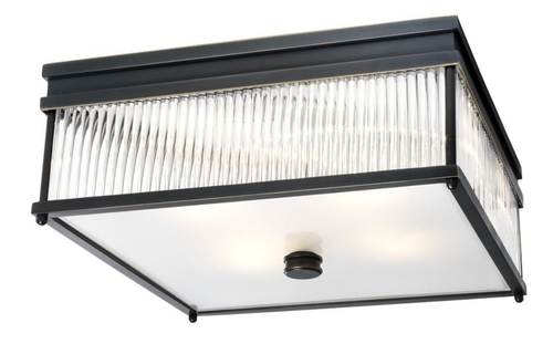 Casa Padrino Luxus Deckenleuchte Bronze 40,5 x 40,5 x H. 17 cm - Hotel M�bel