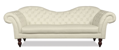 Casa Padrino Chesterfield 3er Sofa Venedig -  Echt Leder Creme
