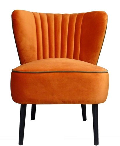Casa Padrino Luxus Wohnzimmer Sessel Orange 61 x 70 x H. 73 cm - Designer M�bel