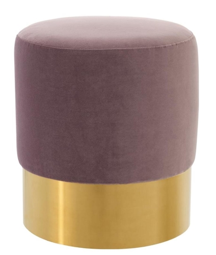 Casa Padrino Luxus Hocker Lila / Gold 40 x H. 45 cm - Hotel M�bel