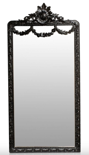 Casa Padrino Barock Spiegel Schwarz 120 x H. 242 cm - Barock Wandspiegel