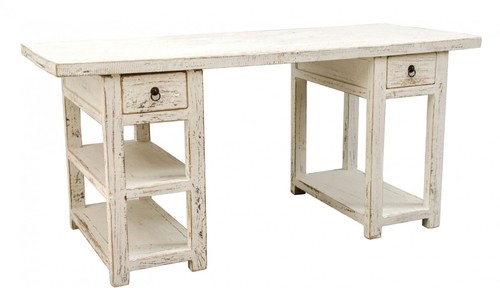 Casa Padrino Landhausstil Schreibtisch Antik Wei� 170 x 70 x H. 80 cm - B�rom�bel im Landhausstil  