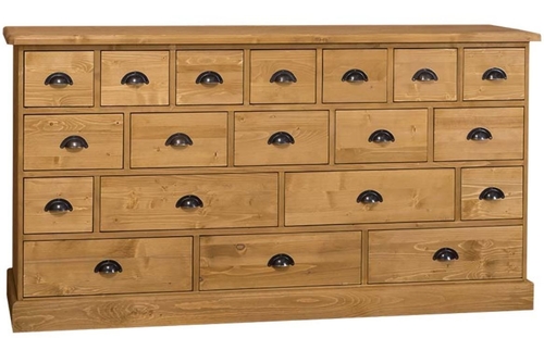 Casa Padrino Landhausstil Kommode mit 19 Schubladen - B�rom�bel im Landhausstil