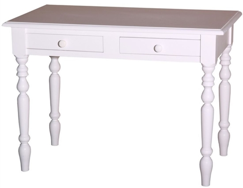 Casa Padrino Schreibtisch mit 2 Schubladen in wei� 109 x 60 x H. 79 cm - M�bel im Landhausstil