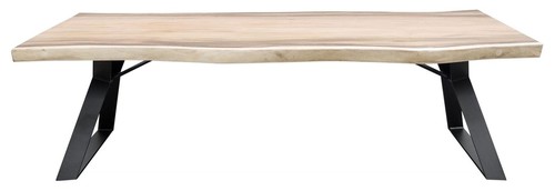 Casa Padrino Luxus Esstisch Naturfarben / Schwarz - Luxus Kollektion