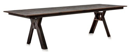 Casa Padrino Luxus Eisenholz Esstisch Dunkelbraun - Luxus Qualit�t 