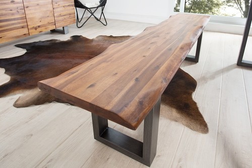 Casa Padrino Designer Sitzbank Natur Breite 180 cm, H�he 50 cm 