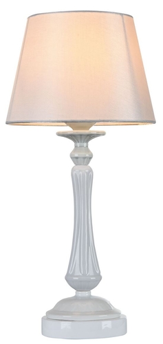 Casa Padrino Barockstil Tischleuchte Hochglanzwei�  23 x H. 48 cm - Jugendstil M�bel