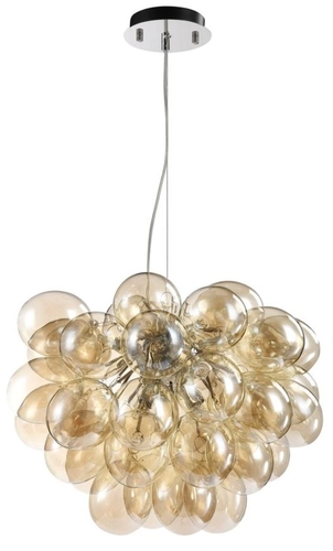 Casa Padrino Luxus H�ngeleuchte im Traubenf�rmigen Design Cognac  44-50 x H. 40 cm - Designerm�bel