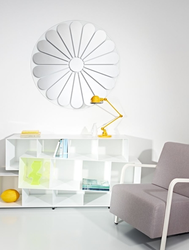 Casa Padrino Luxus Wandspiegel mit Blumenmotiv  105 cm - Designer Spiegel