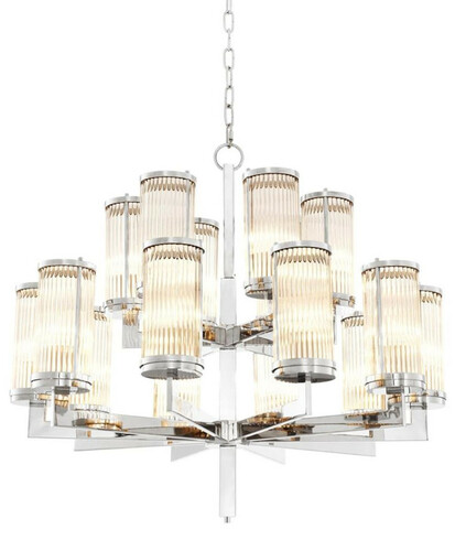 Casa Padrino Luxus Kronleuchter Silber 75,5 x H. 73 cm - Hotel Restaurant M�bel