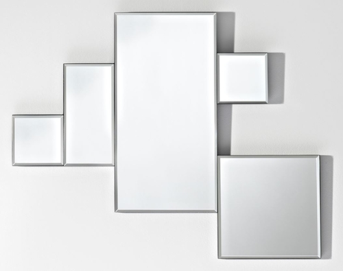 Casa Padrino Luxus Wandspiegel Set 60 x H. 48 cm - Wohnzimmer Accessoires