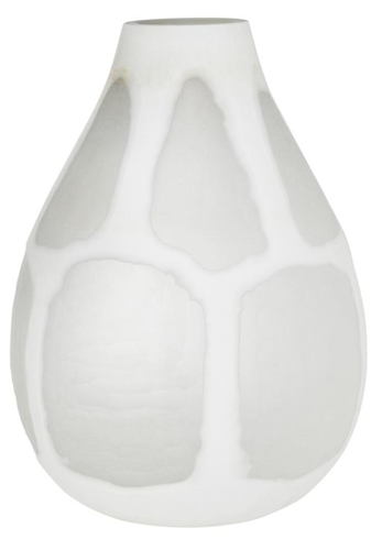 Casa Padrino Deko Glas Vase Wei�  24 x H. 33 cm - Luxus Dekoration