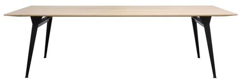 Casa Padrino Esstisch Naturfarben / Schwarz - Luxus Esszimmerm�bel 