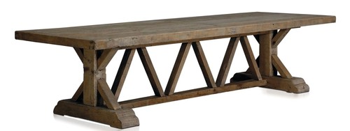 Casa Padrino Luxus Esstisch aus massivem Kiefernholz - Luxus Esszimmerm�bel  