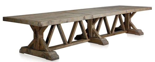 Casa Padrino Luxus Esstisch aus massivem Kiefernholz - Luxus Esszimmerm�bel  